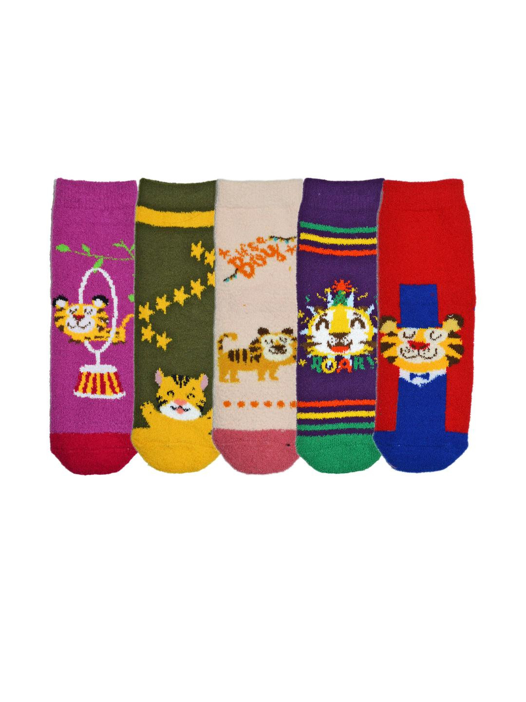 ME Stores Kids Set Of 5 Winter Feather Socks