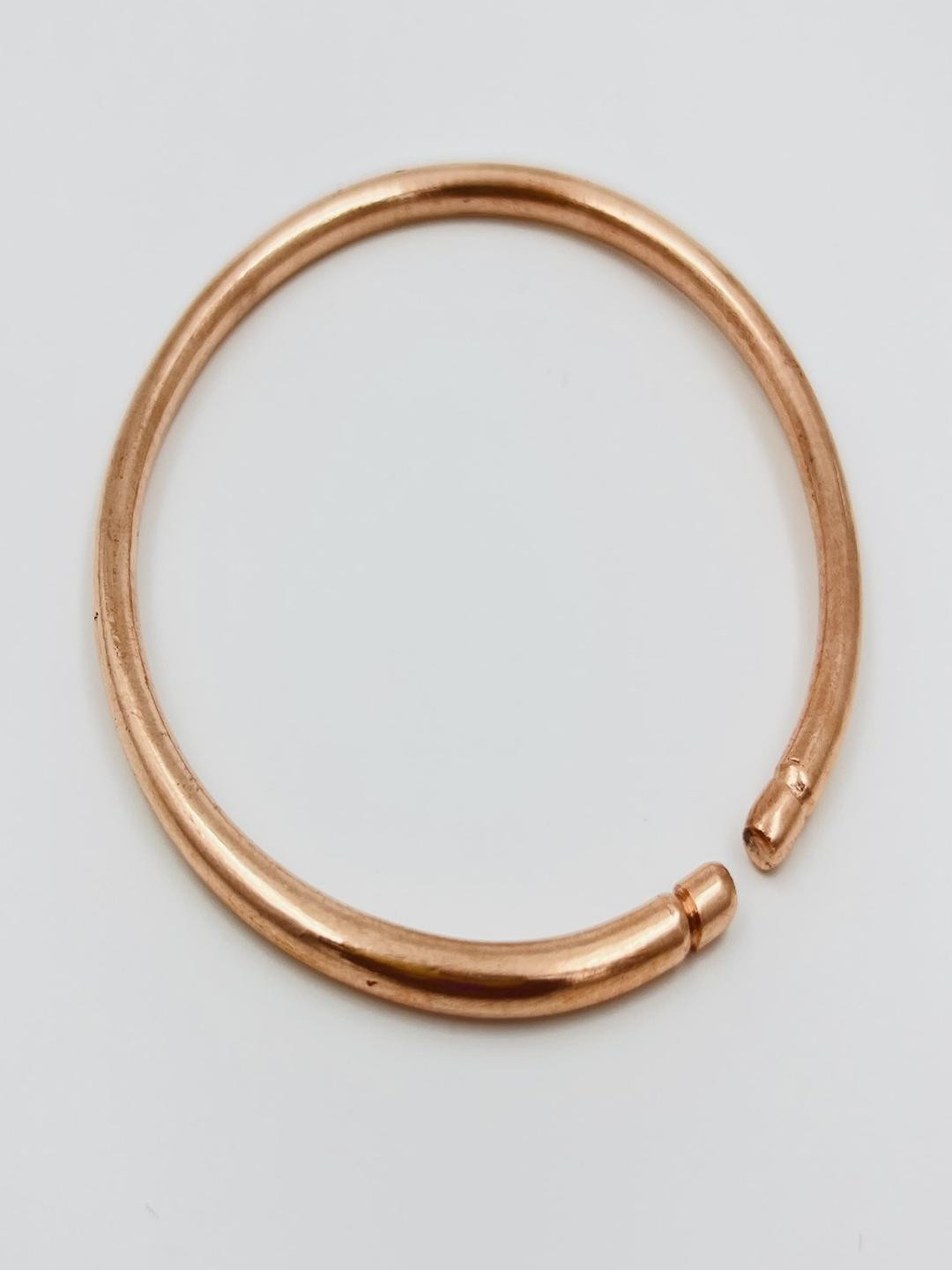 Naveen Metal Works Unisex Copper kada/bracelet - Copp005 - 6CM | Copper bracelet