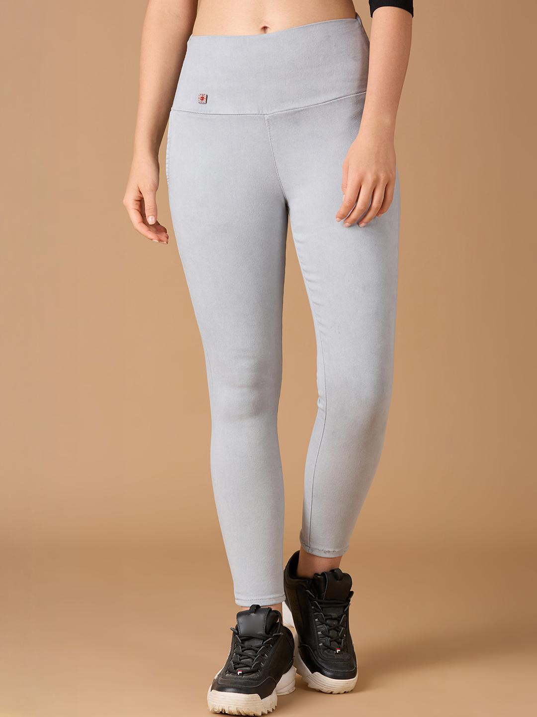 Women Solid cotton denim jegging