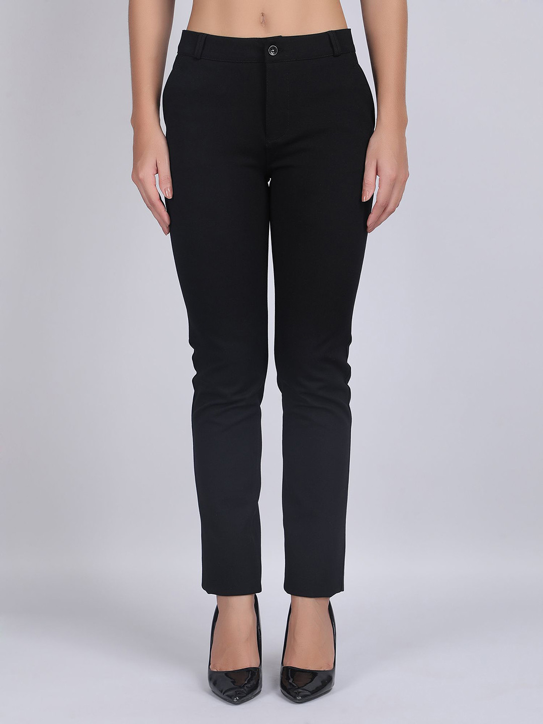 Blue Ronin Women Regular Fit Mid-Rise Flat-Front Trouser