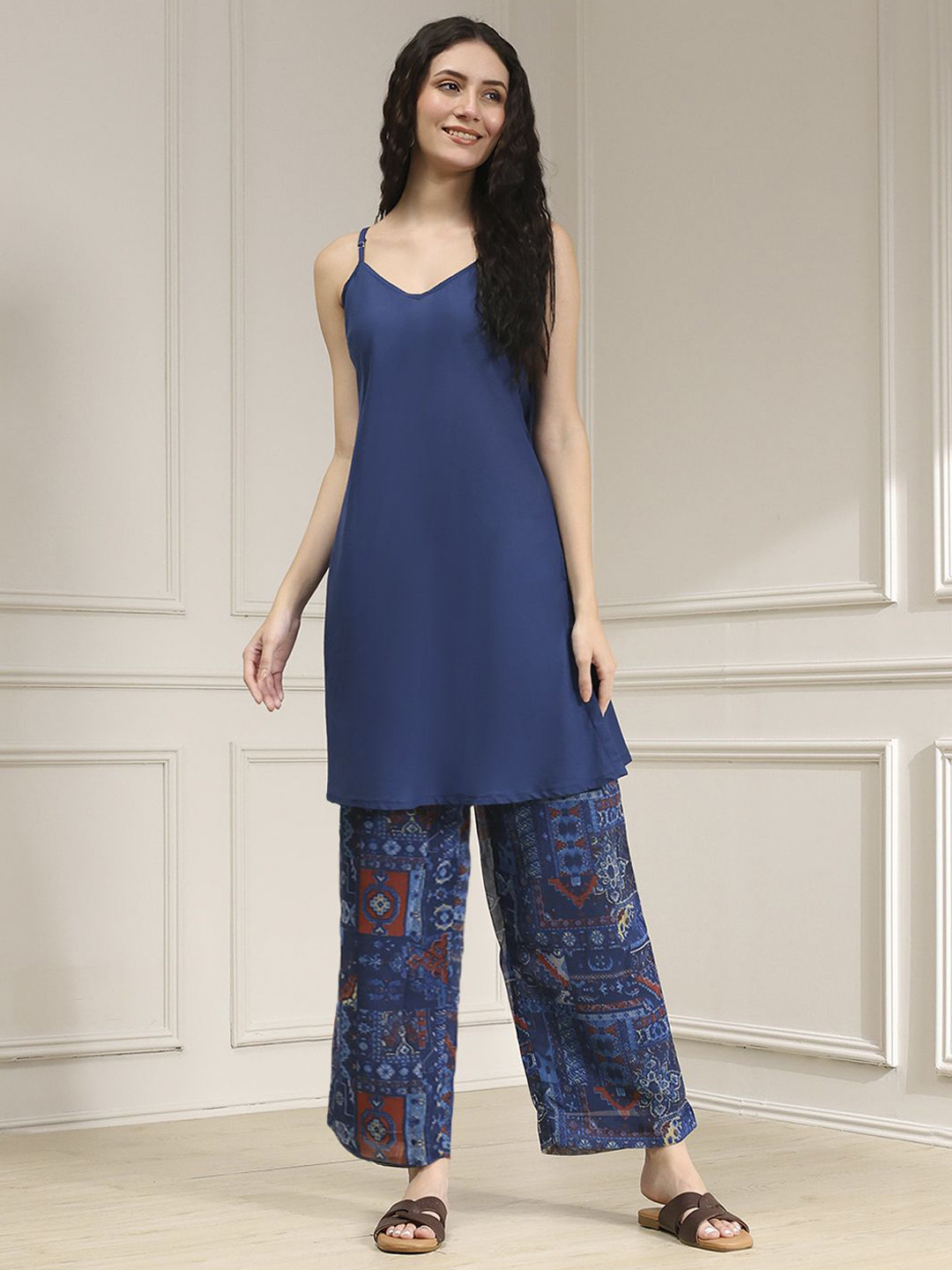 Biba Women Ethnic Motifs Printed Kurta with Palazzo