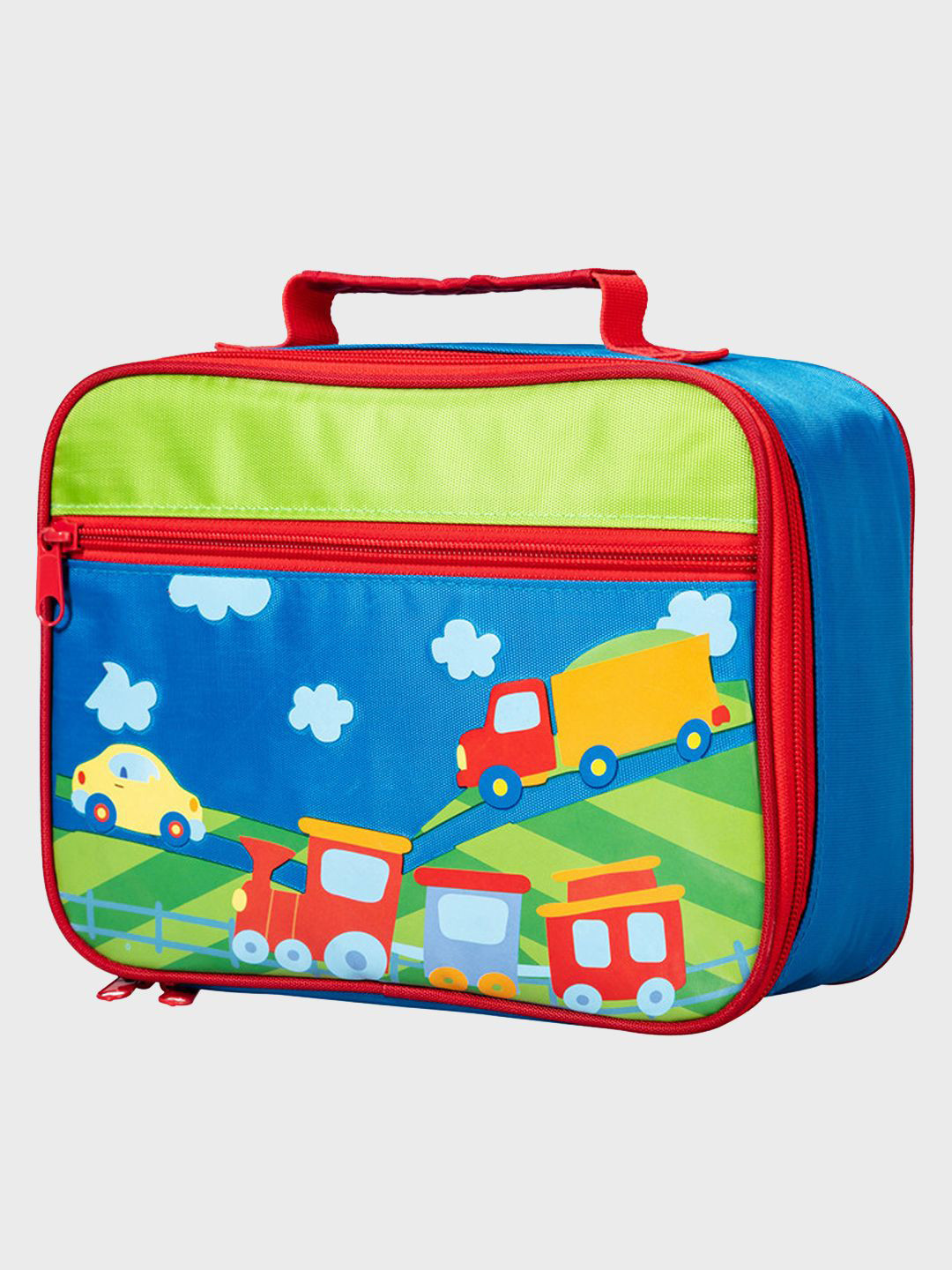 Little Surprise Box LLP Kids Blue & Green Train Theme Printed Compartment Lunch Bag