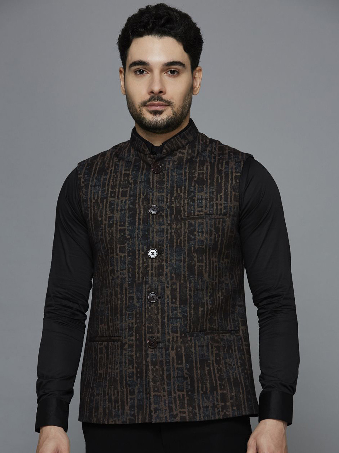 ESSAS club Printed Nehru Jacket