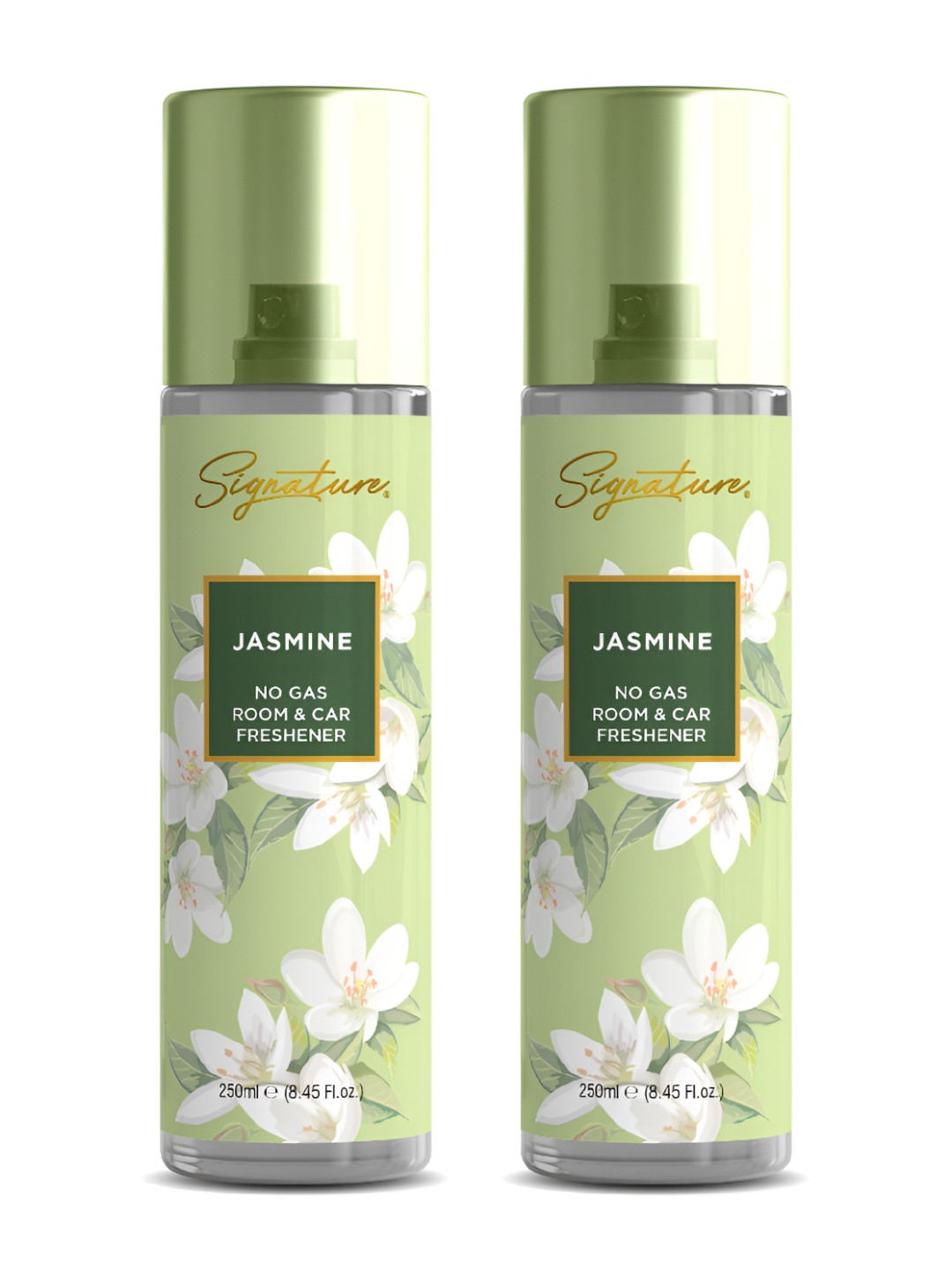 Signature Set Of 2 White & Transparent Jasmine Freshener 500ml