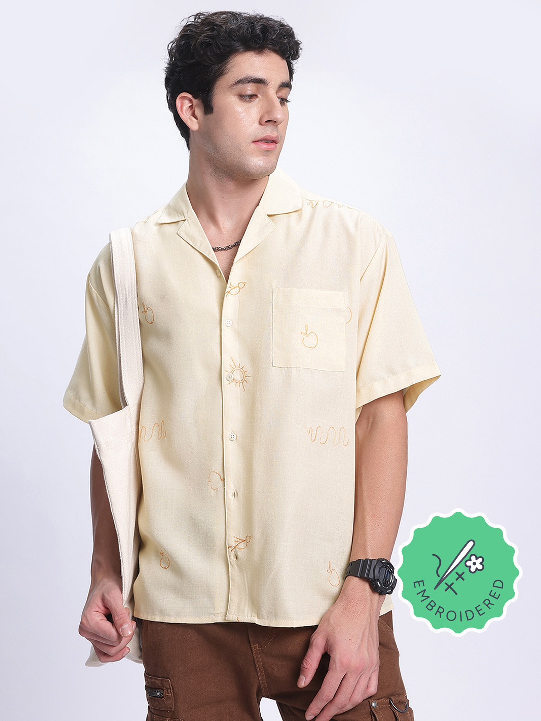 FND Gen-Z Drip Yellow Relaxed Graphic Shirt