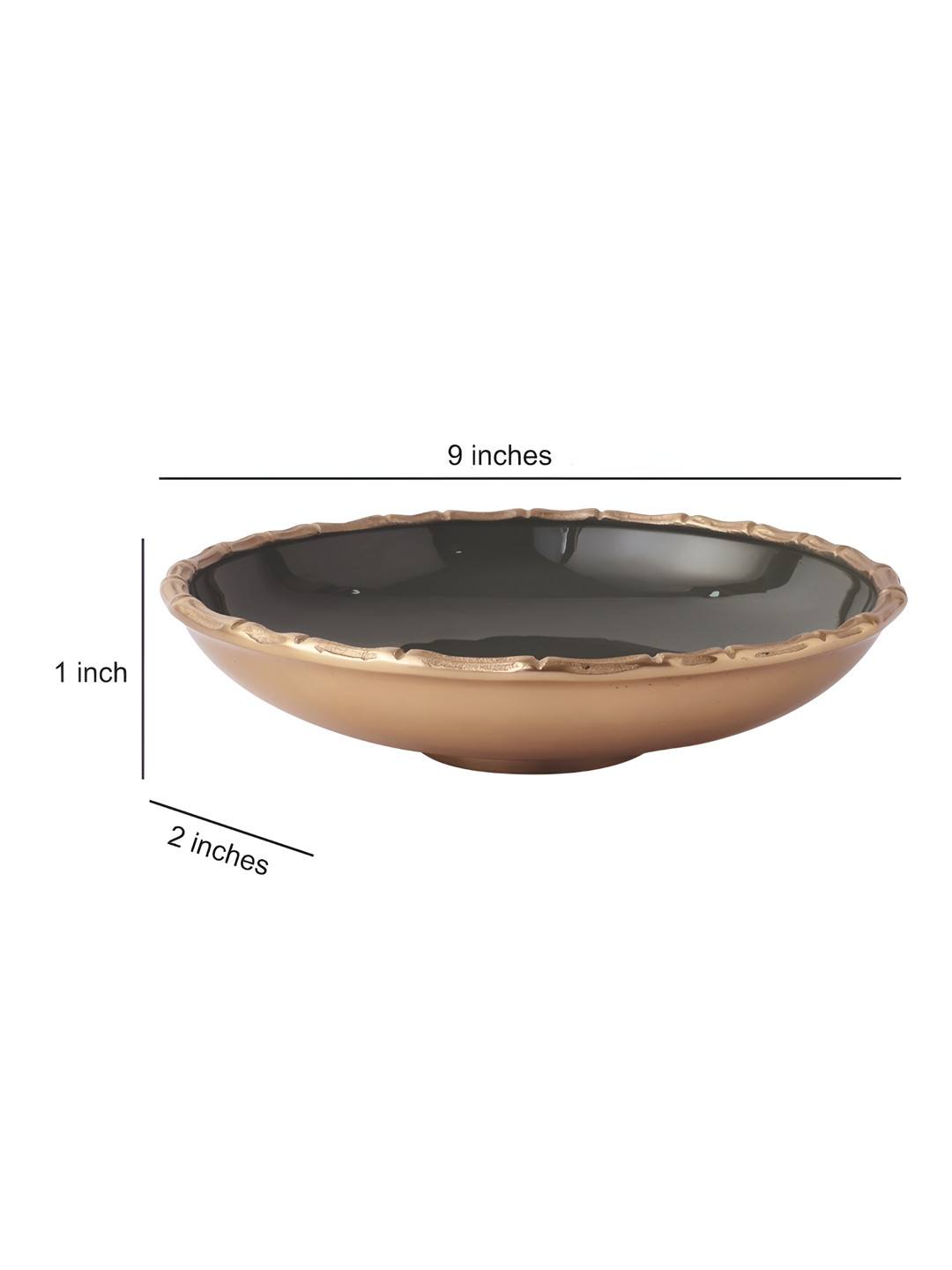 Decor de Maison The alf vine Gold-Toned & Black Aluminium Food Platter