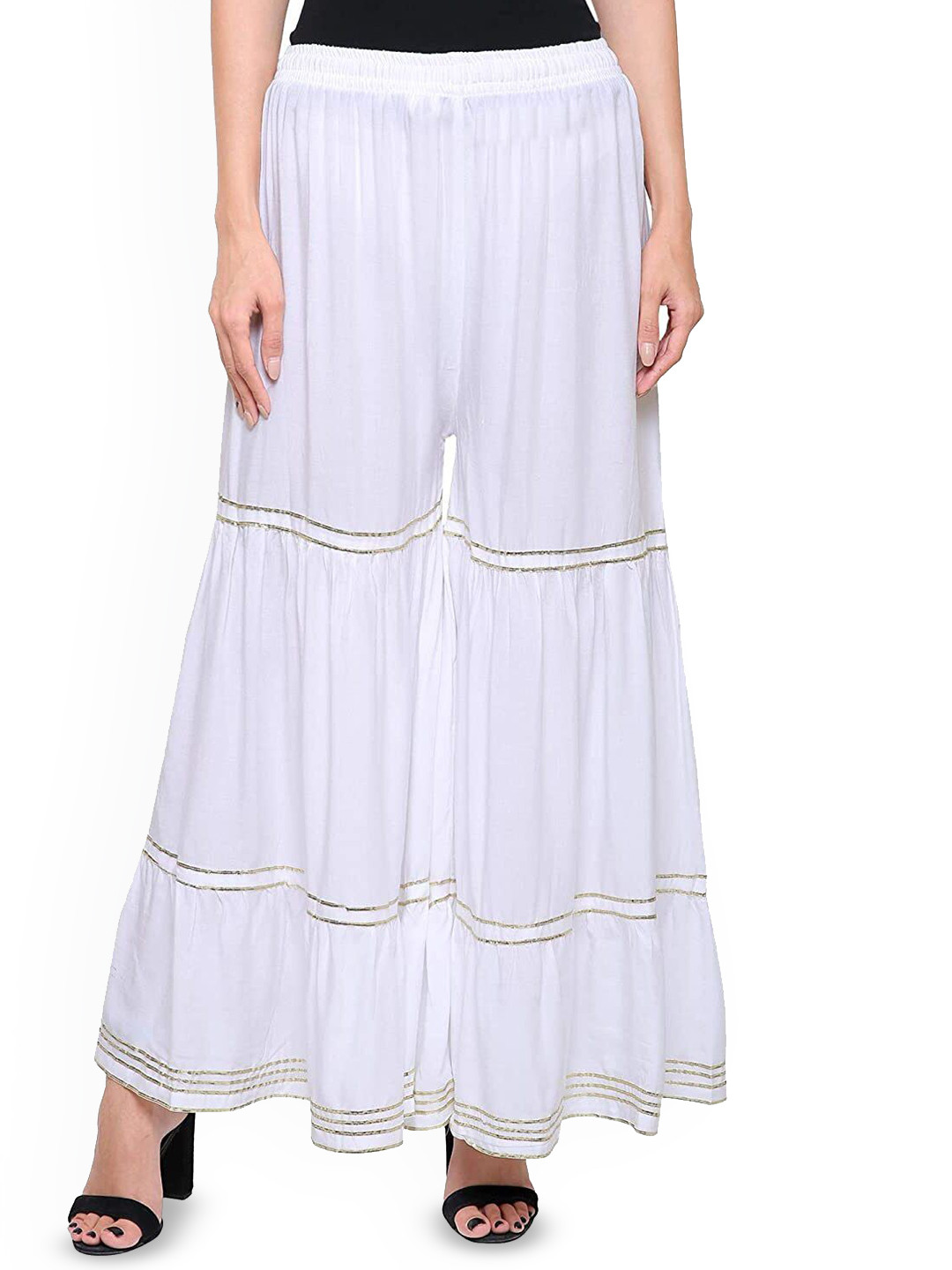 SRISARAS Women Flared Gharara