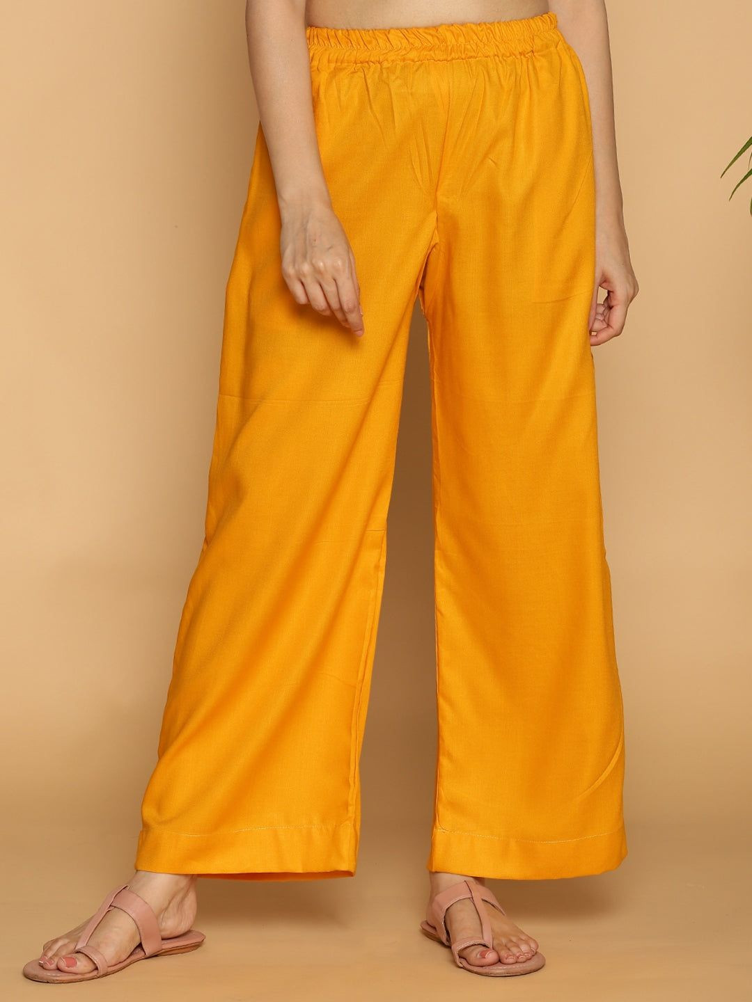 LetsDressUp Women Mustard Palazzo Pants