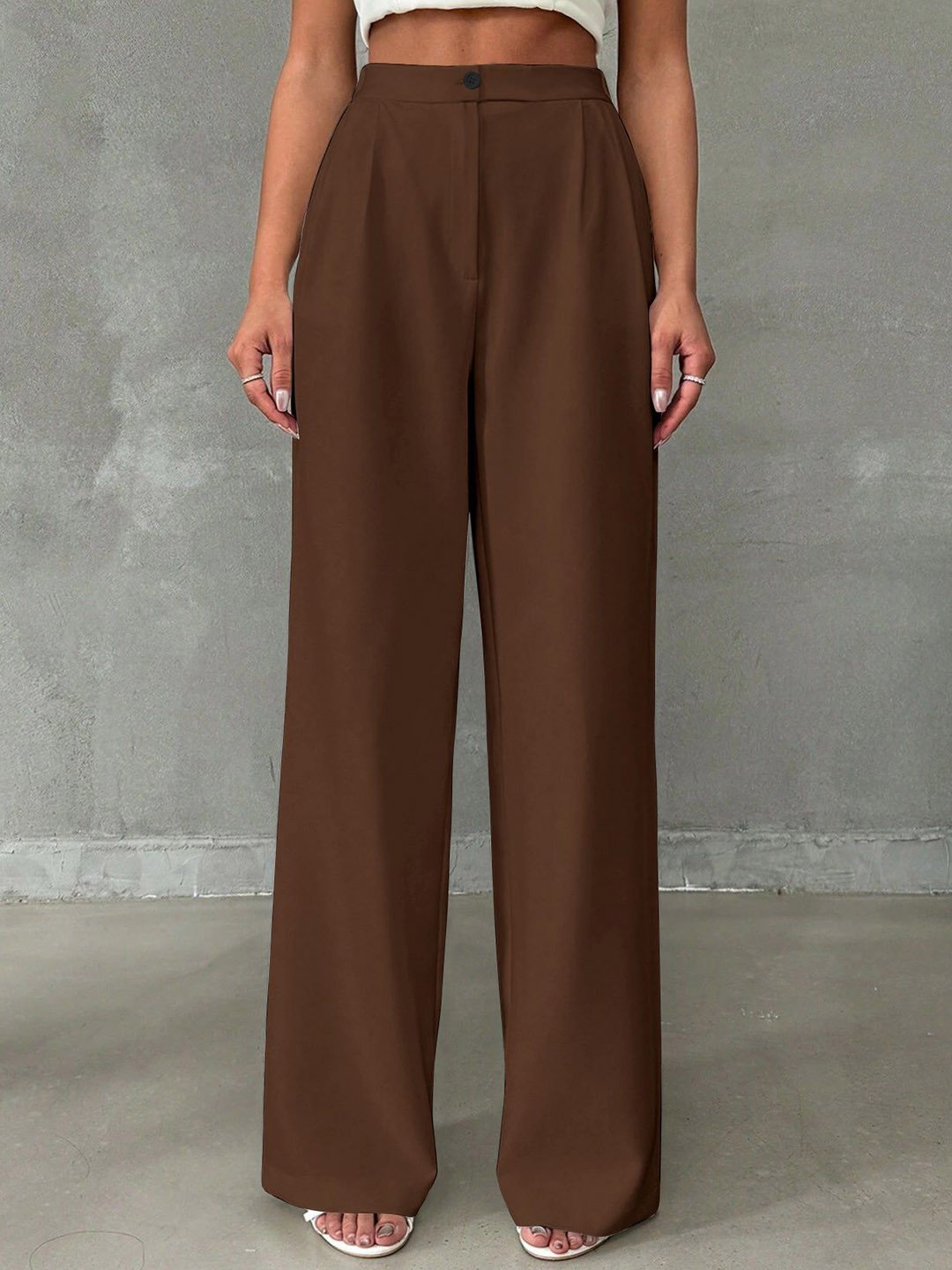 TOOCHKI Women Relaxed Straight Leg High-Rise Trousers