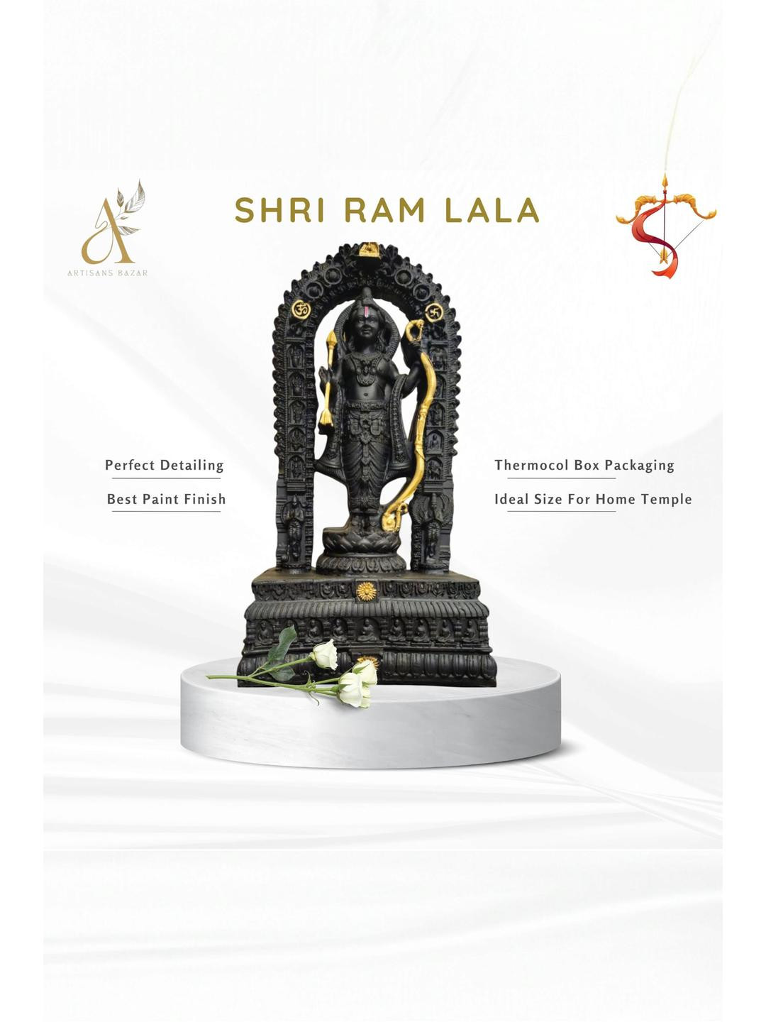 Artisans Bazar Black Religious Idol Showpiece