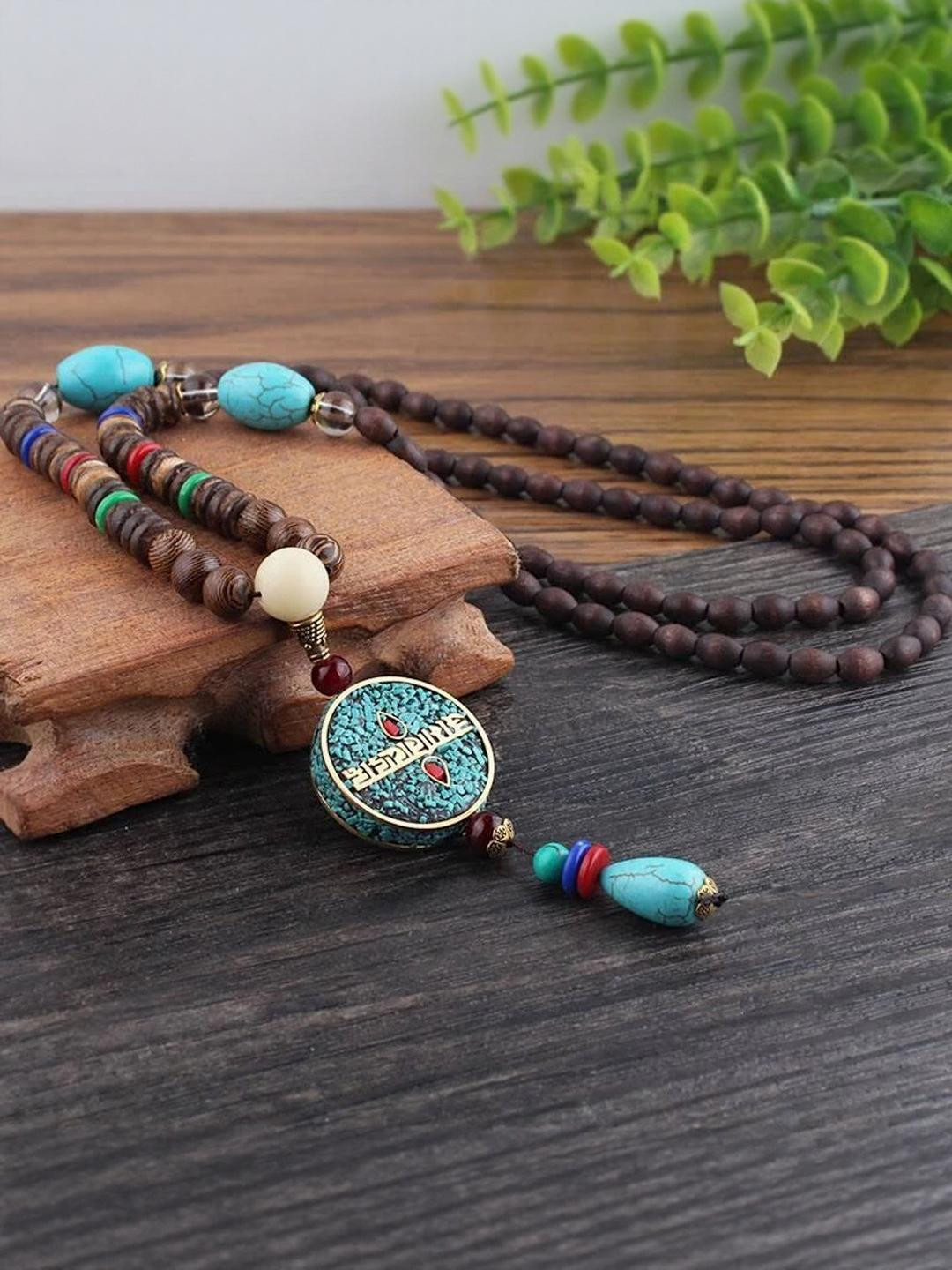 THE MEN THING Blue Alloy Minimal Necklace