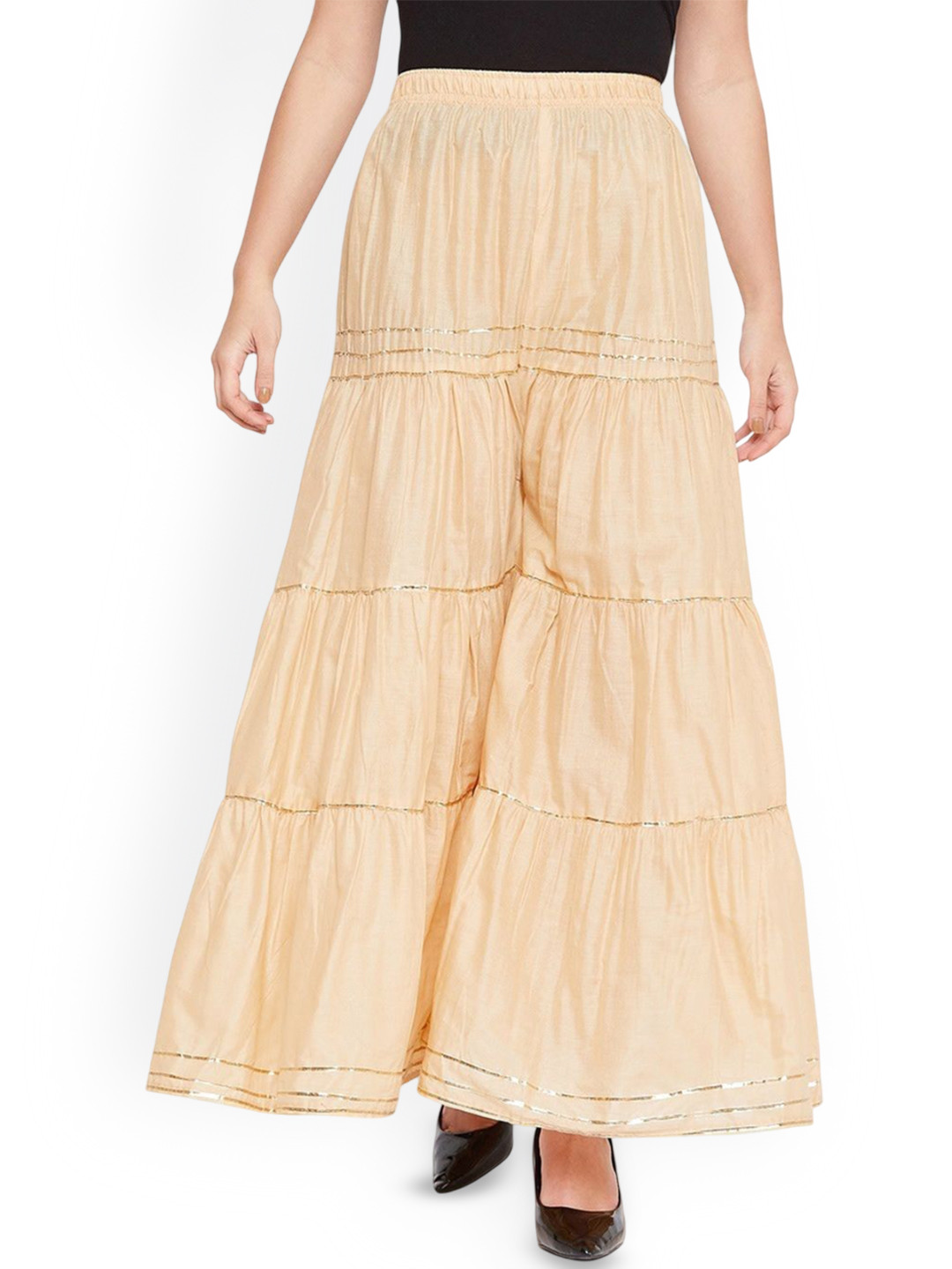 SRISARAS Women Ethnic Motifs Embroidered Flared Ethnic GARARA