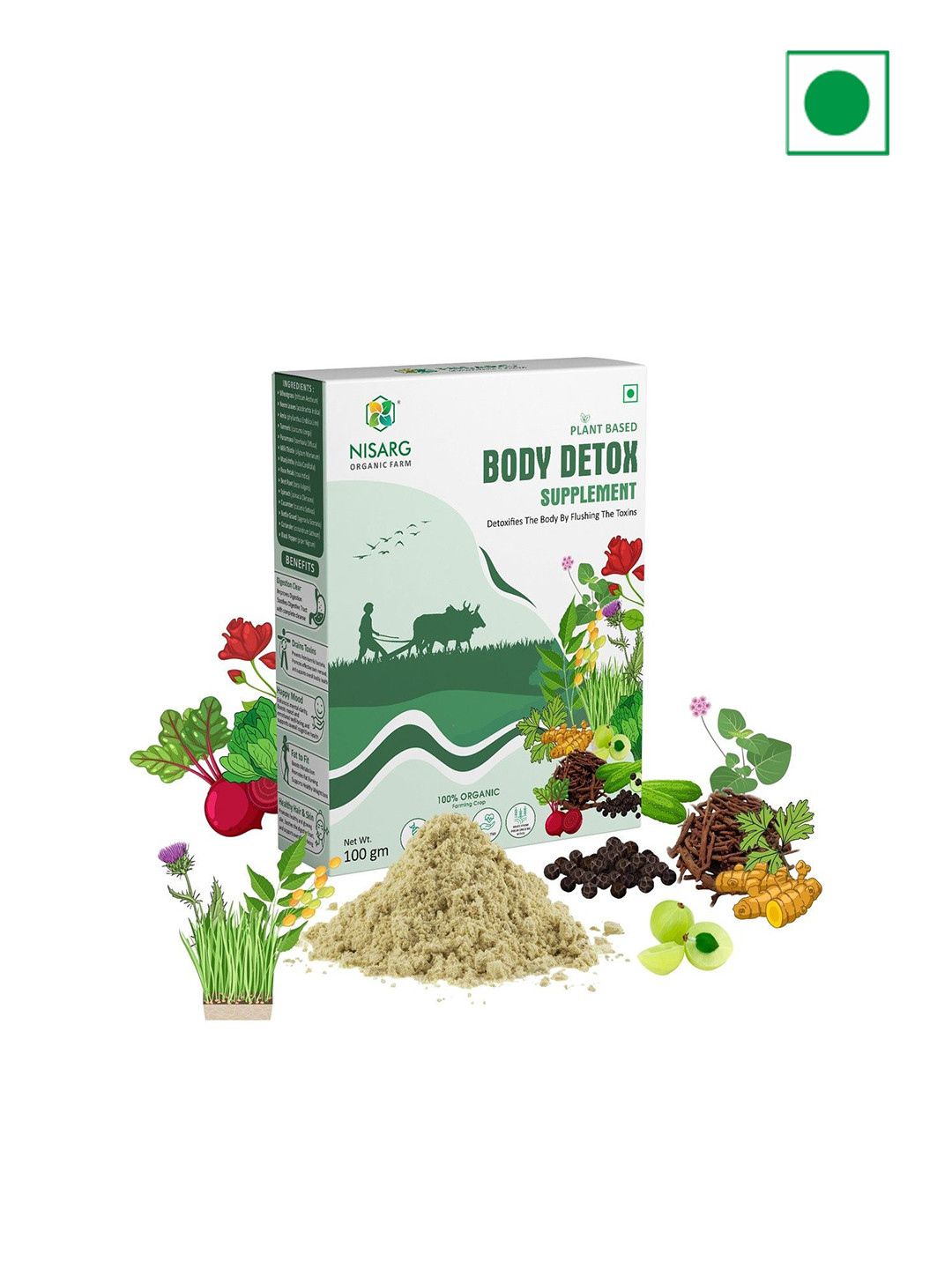 NISARG ORGANIC FARM Body Detox Powder - 100 g