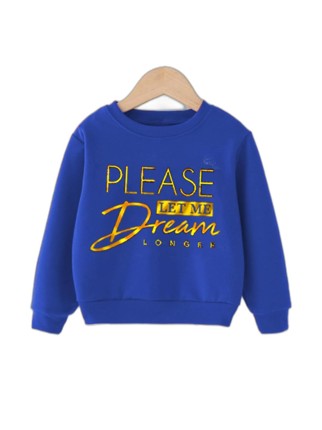 Joggers Park Kids-Unisex Blue Cotton Sweatshirts