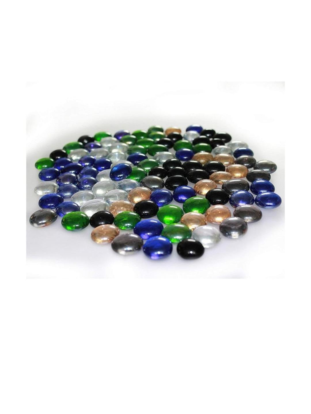 Somil Multicolor Pebbles/Stones for Garden, Plants, Lawns, Aquariums, Fish Pots, Home Decor, Vases, Furniture Filler. Size: 10-30mm, Shiny Multicolor -A467