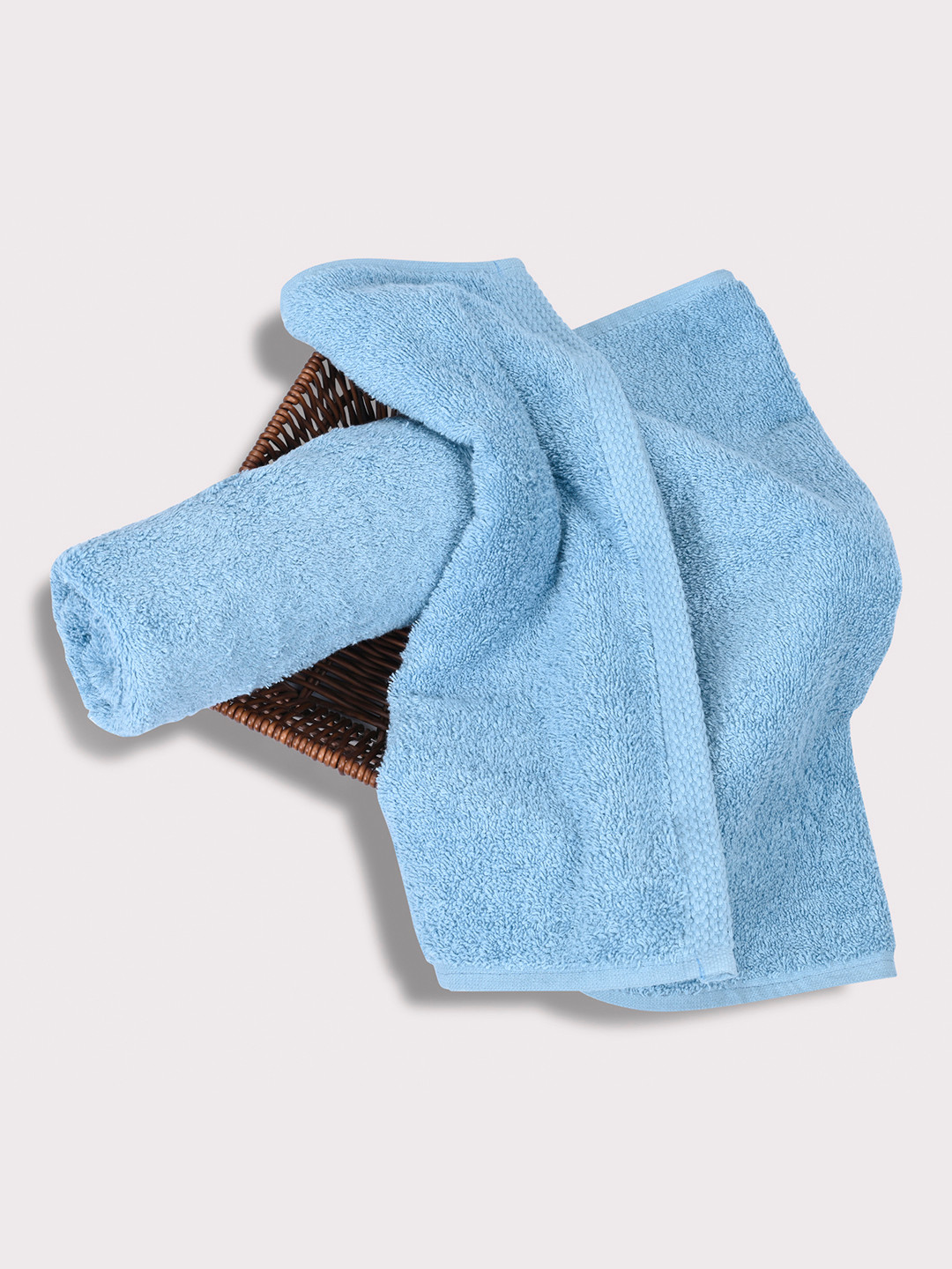 MAXNAP Sleep Support Blue 2 Pieces Terry Cotton 550 GSM Towel Set