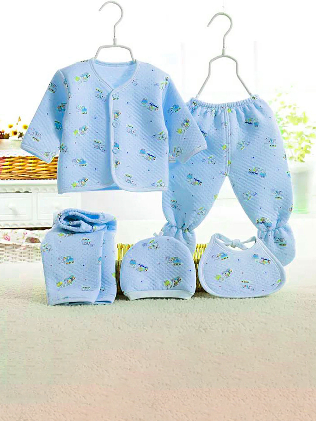 Fancy Walas 5-Pcs Printed Baby ApparelGiftSet