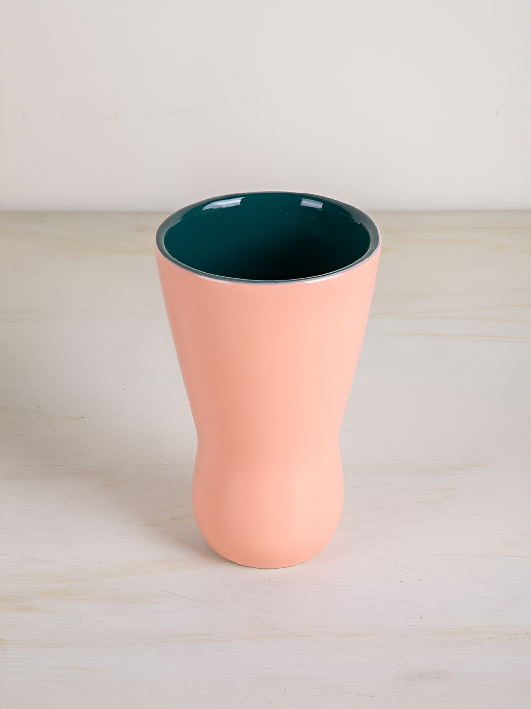 FREEDOM TREE Glass Pink and Teal Ceramic Flower Vases