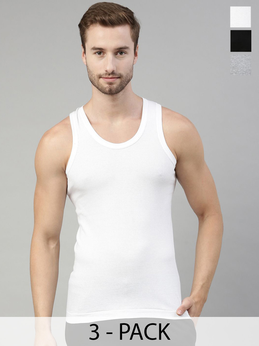 Dixcy Scott Originals 3-Pcs Assorted Pure Cotton Basic Vest Victory Durby_3