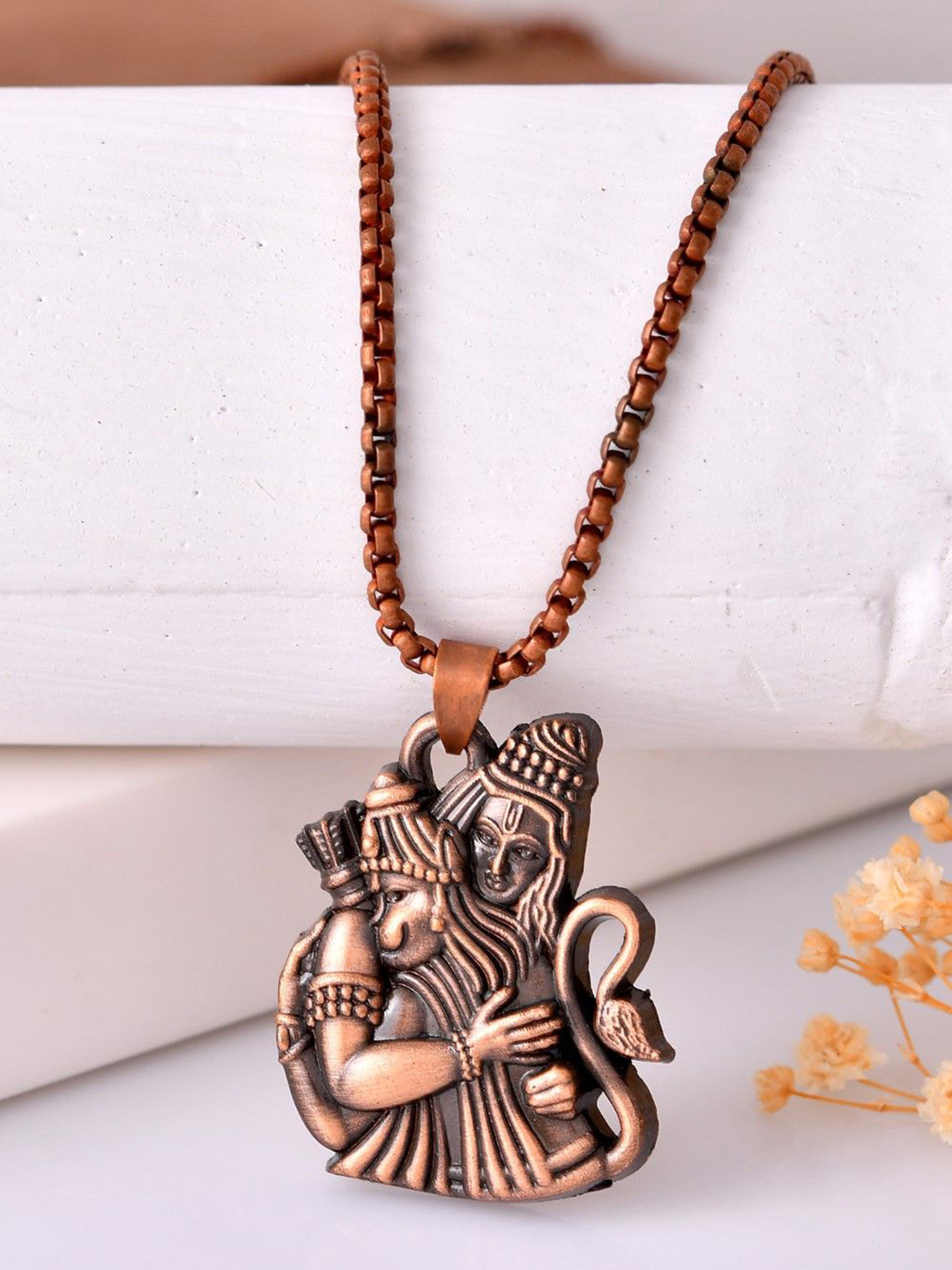 AGARWALPRODUCT Unisex Stainless Steel Lord Millan Hanuman Pendant With Chain