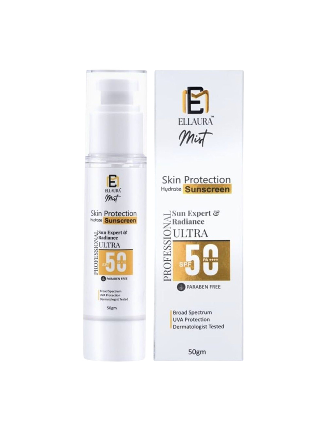 ELLAURAMIST Sunscreen SPF 50 PA++++ UVA/B For Broad Spectrum- 50 g