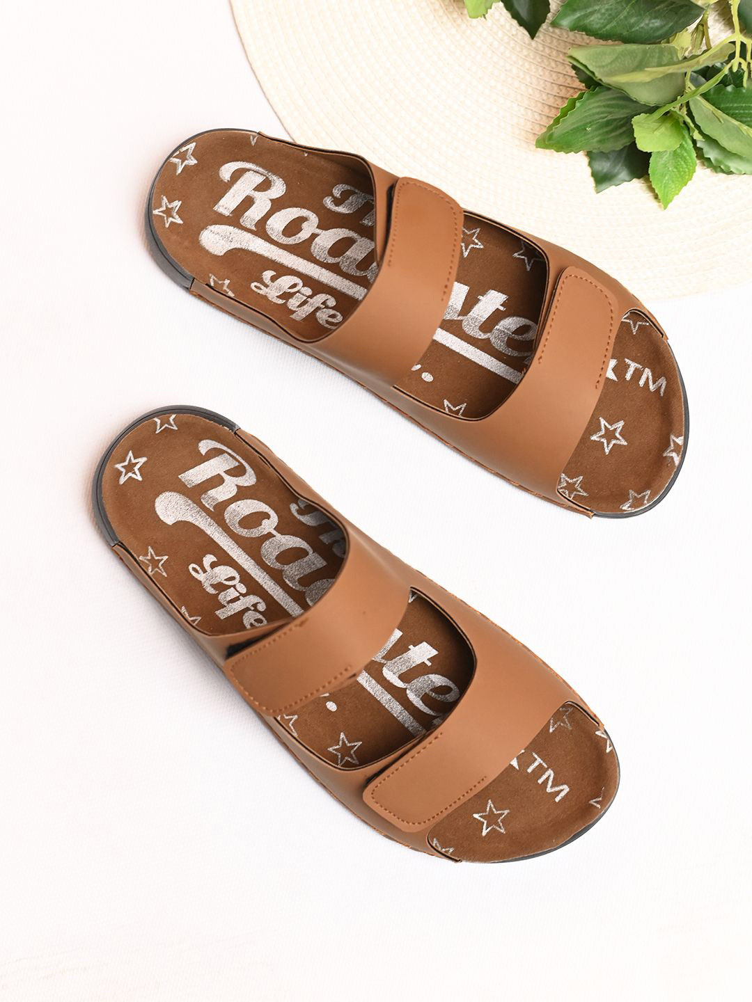 The Roadster Lifestyle Co. Men Velcro Strap Slide Sandals