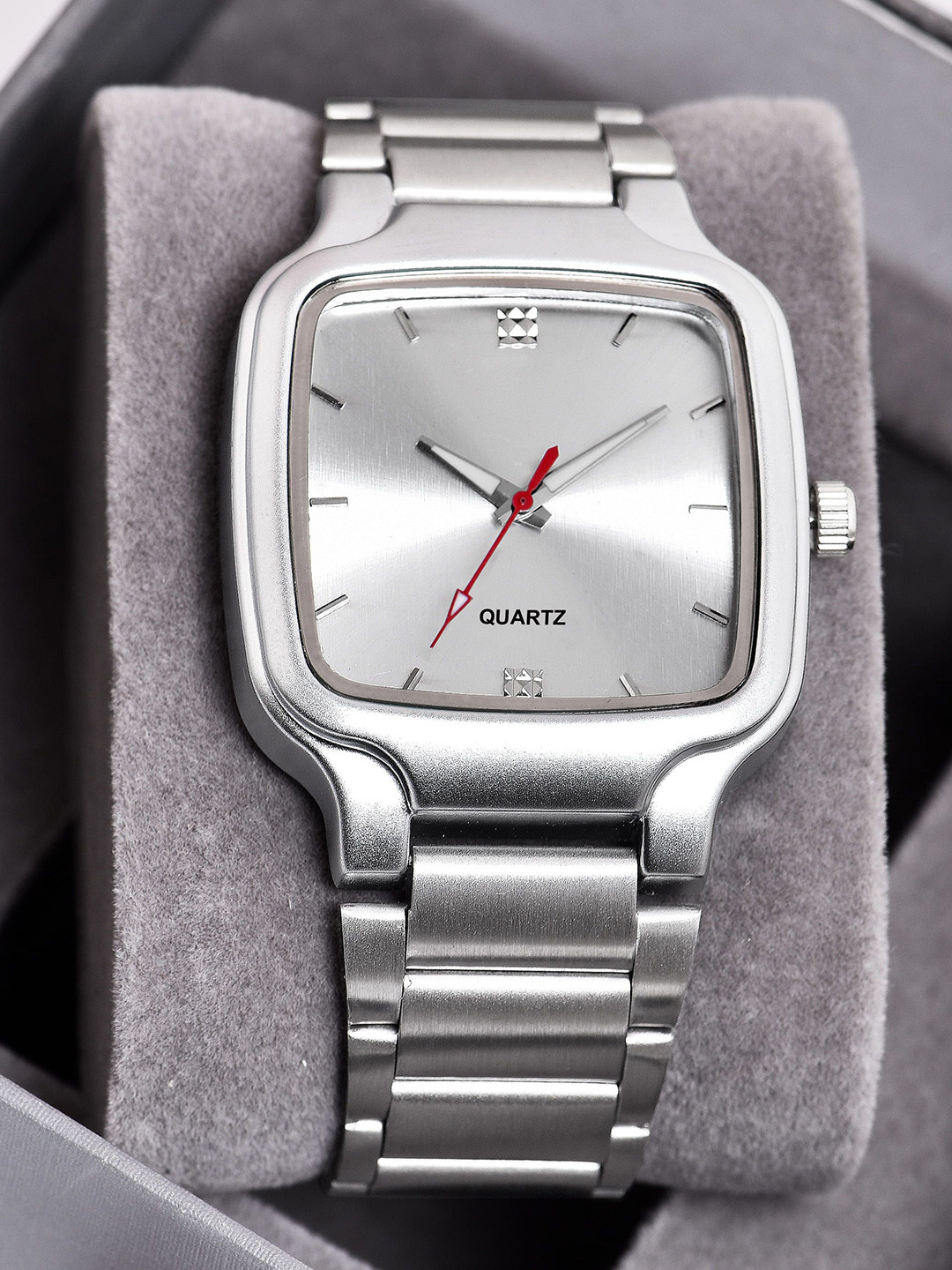 SWADESI STUFF Men Square Dial & Bracelet Style Straps Analogue Watch SDS 158 SILVER 2029