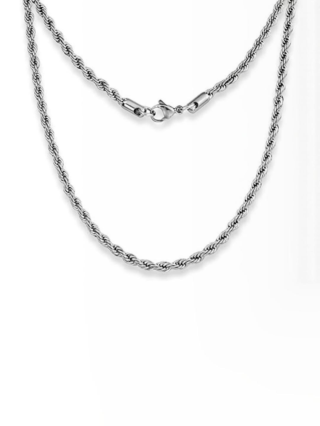 THE MEN THING Silver-Plated Stainless Steel Minimal Chain