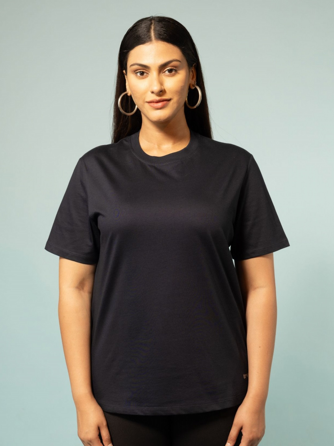 TROVE - 365 Days of Summer Women Solid Round Neck Cotton T-shirt