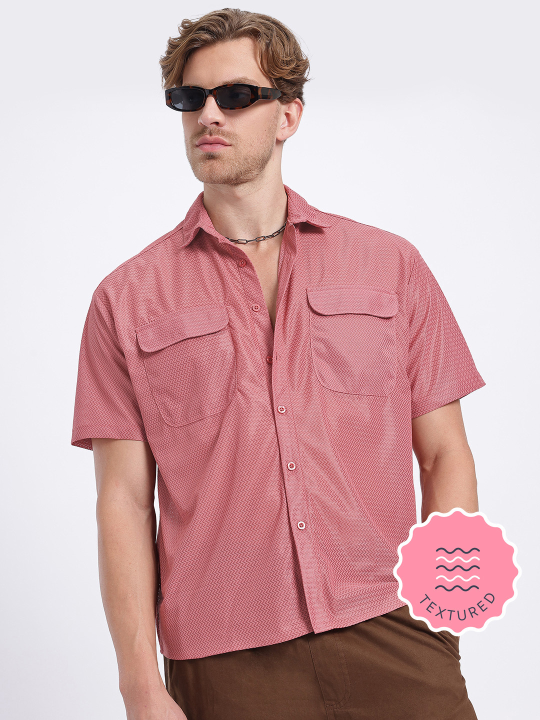 glitchez Breezy Relaxed Fit Short Sleeves Shirt