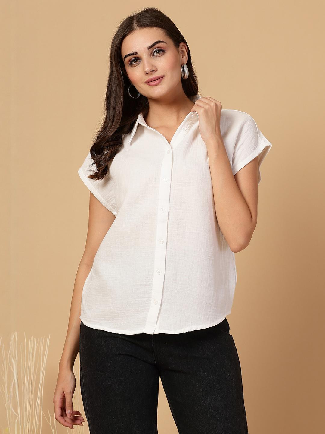 SMERA MART Women Comfort Oversized Casual Shirt