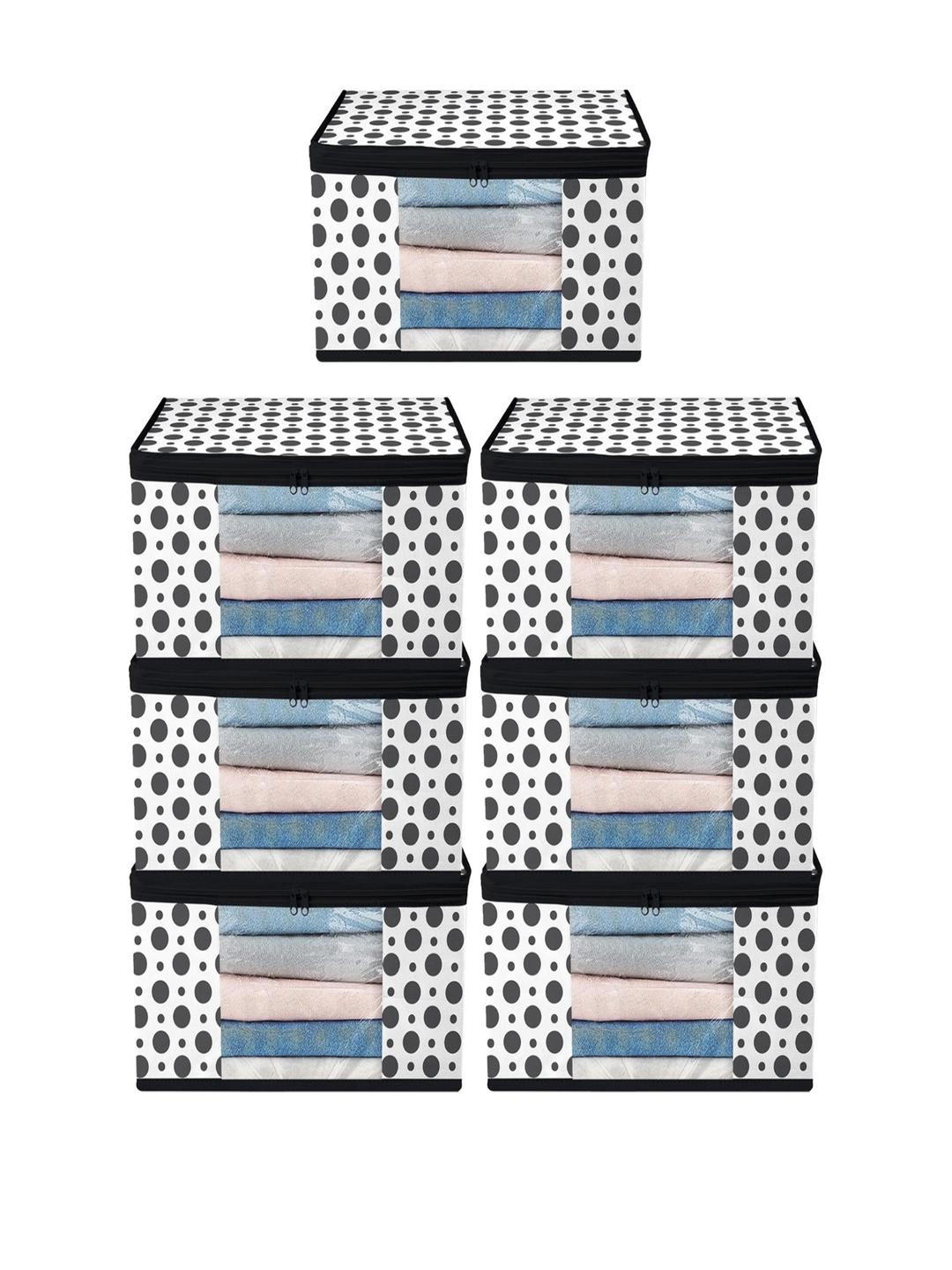 ANKIT INTERNATIONAL Pack of 7 Polka Design Saree Storage Organizers