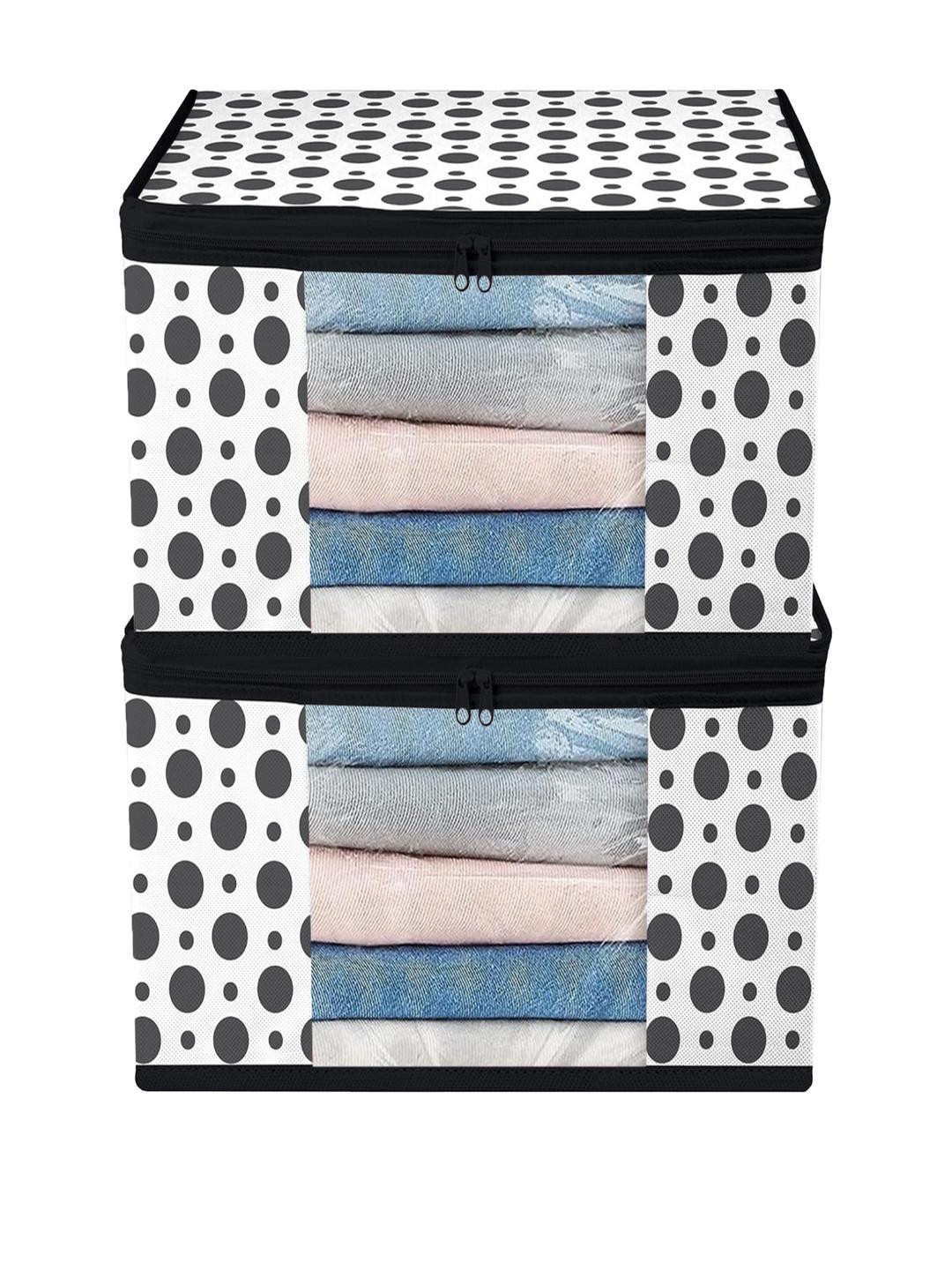 ANKIT INTERNATIONAL Pack of 2 Polka Design Saree Storage Organizer