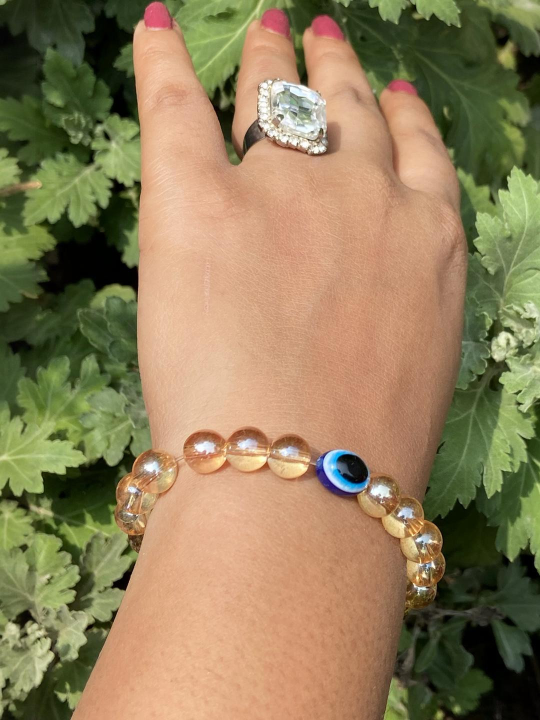 Premium Yellow Transparent Beaded Bracelet