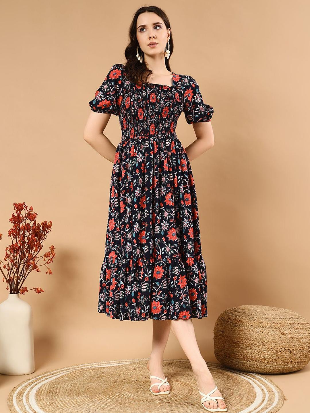 PTVIZE Crepe Fit & Flare Dress
