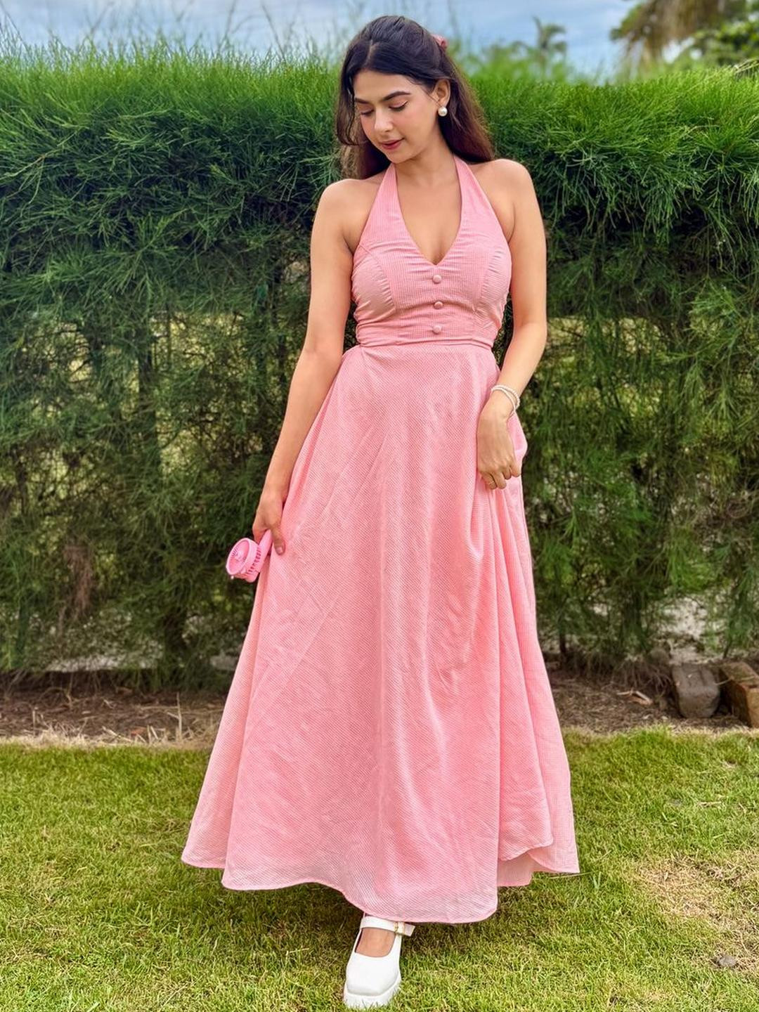 TAILORMADE CLOTHING Halter Neck Maxi Dress