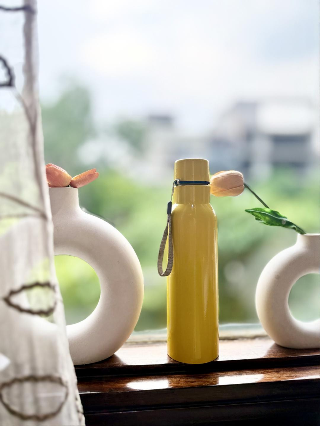Purex Yellow Stainless Steel Spill Proof Water Bottle