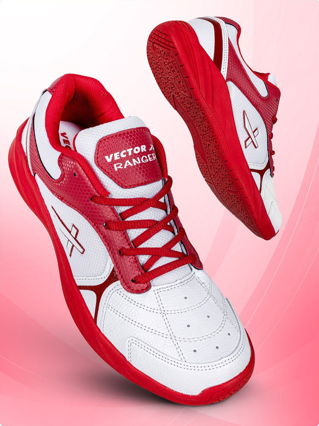 VECTOR X Men Colorblocked Badminton Non-Marking Lace-Ups Sports Shoes