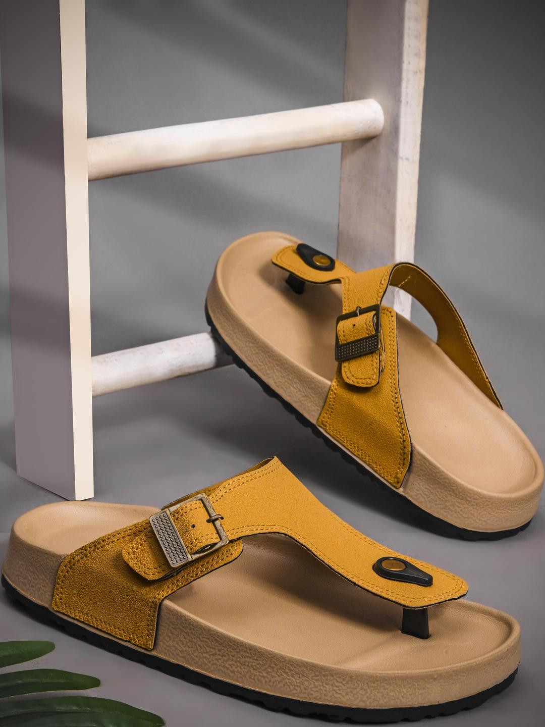 COGS Men Tan Synthetic Flip Flops