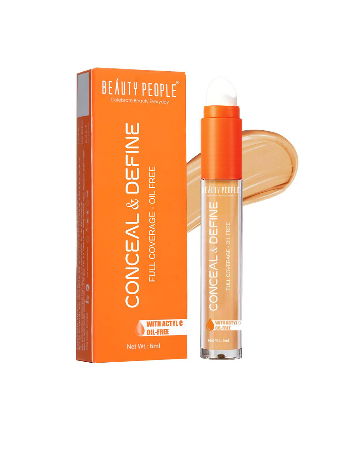 Beauty People Conceal & Define Oil Free Concealer With Actyl C 6 ml - Natural Beige 03