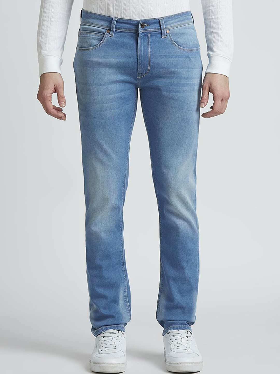 Pepe Jeans Men Vapour Slim Fit Mid-Rise Heavy Fade Ultra-Stretch Jeans