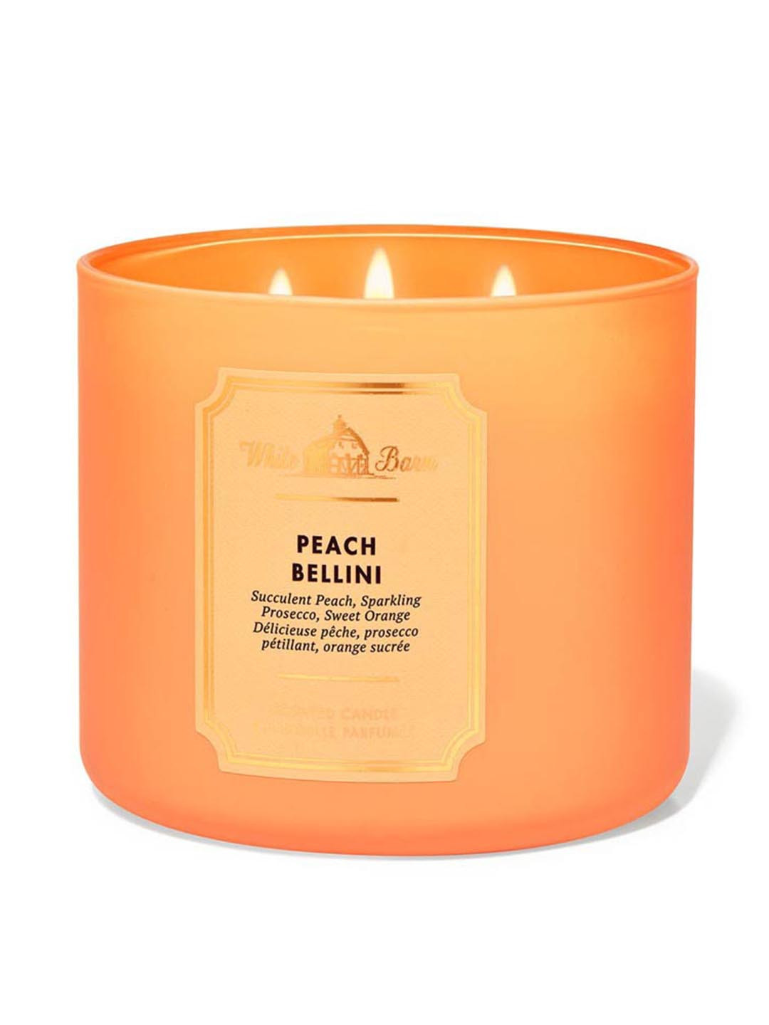 Bath & Body Works Peach Bellini Scented 3-Wick Candle - 411g