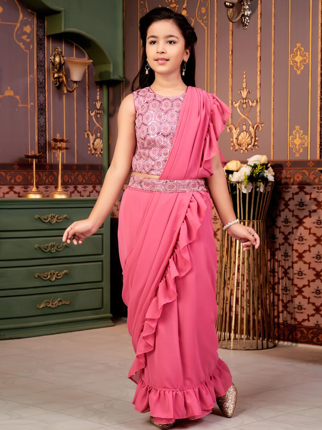 Muhuratam Ready To Wear Poly Georgette Lehenga Choli