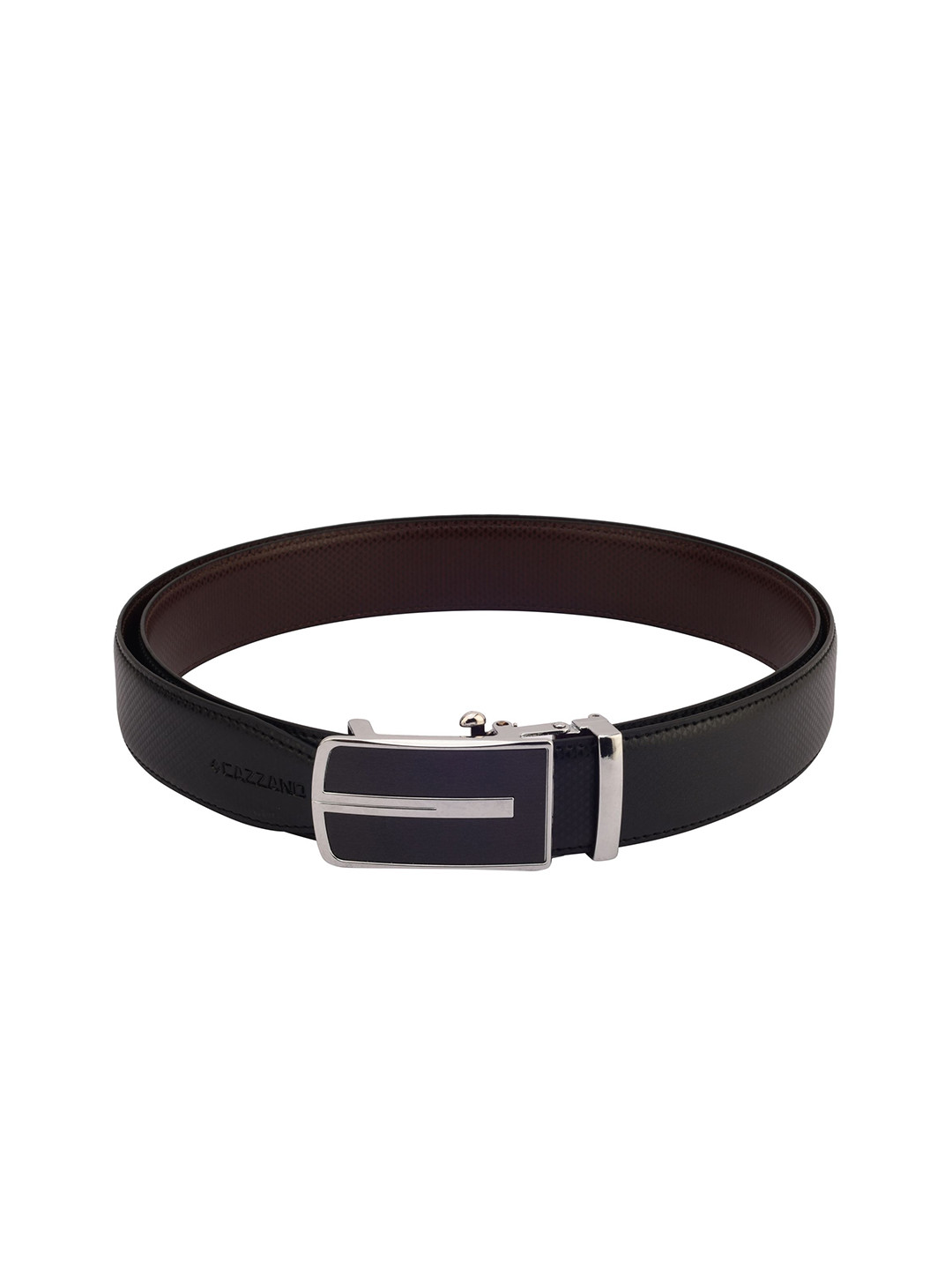 Cazzano Men Textured PU Belt With Buckle Closure