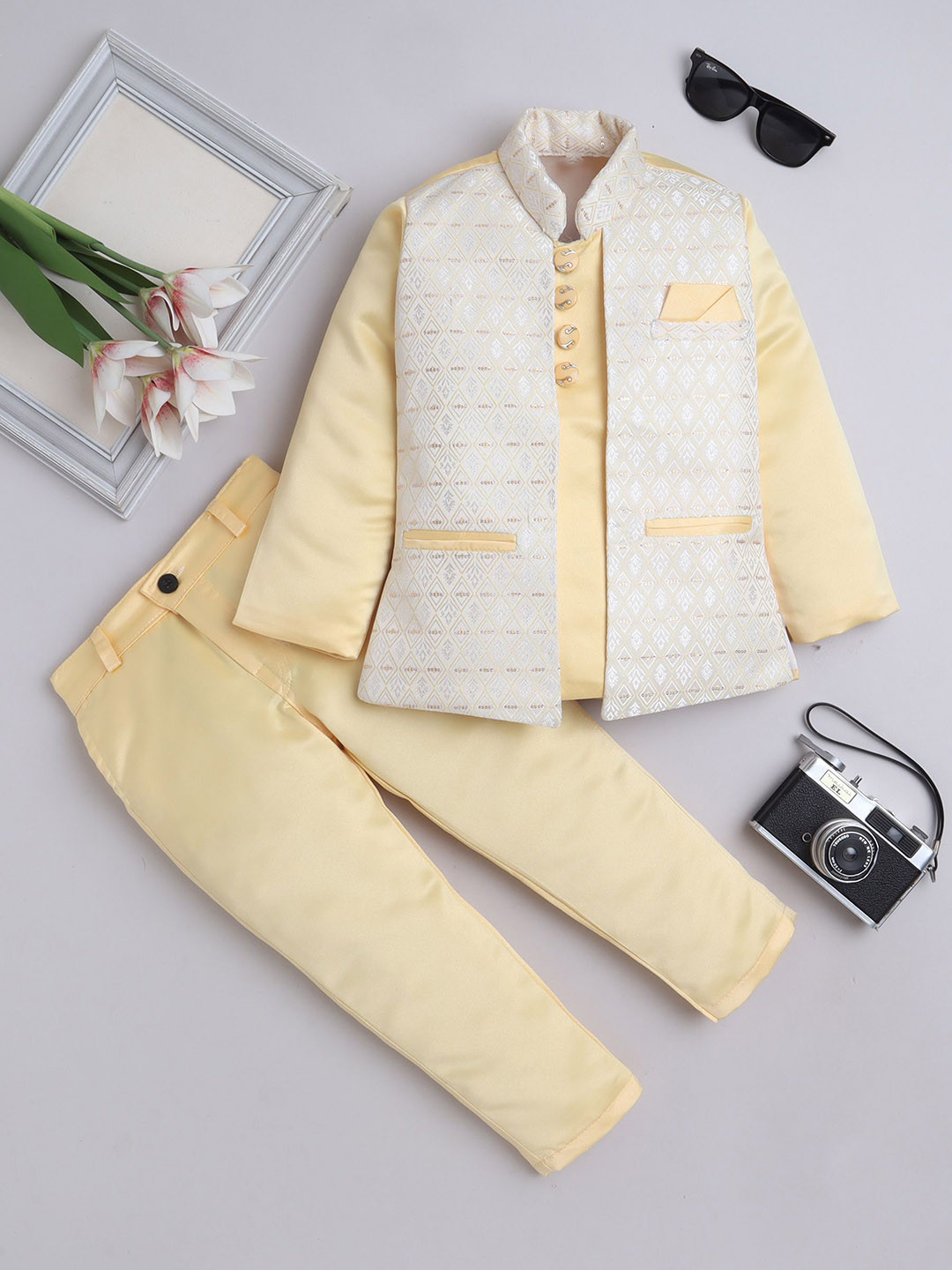 FOURFOLDS Jodhpuri 2 Piece Suit Set