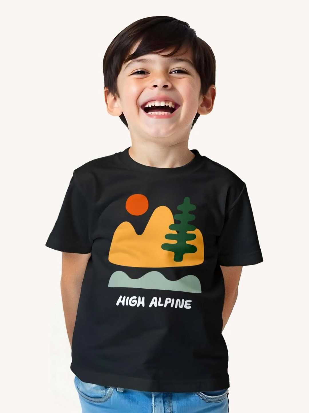 Guugly Wuugly Boys High Alpine Super Soft Combed Compact Cotton T-shirt