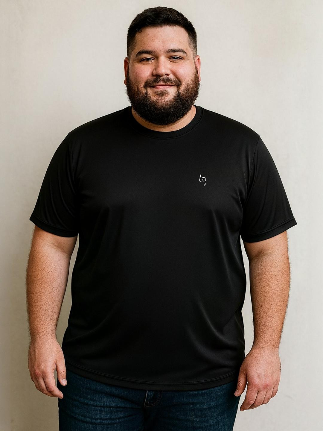 LEE BONEE Men Black Polyester Tshirts