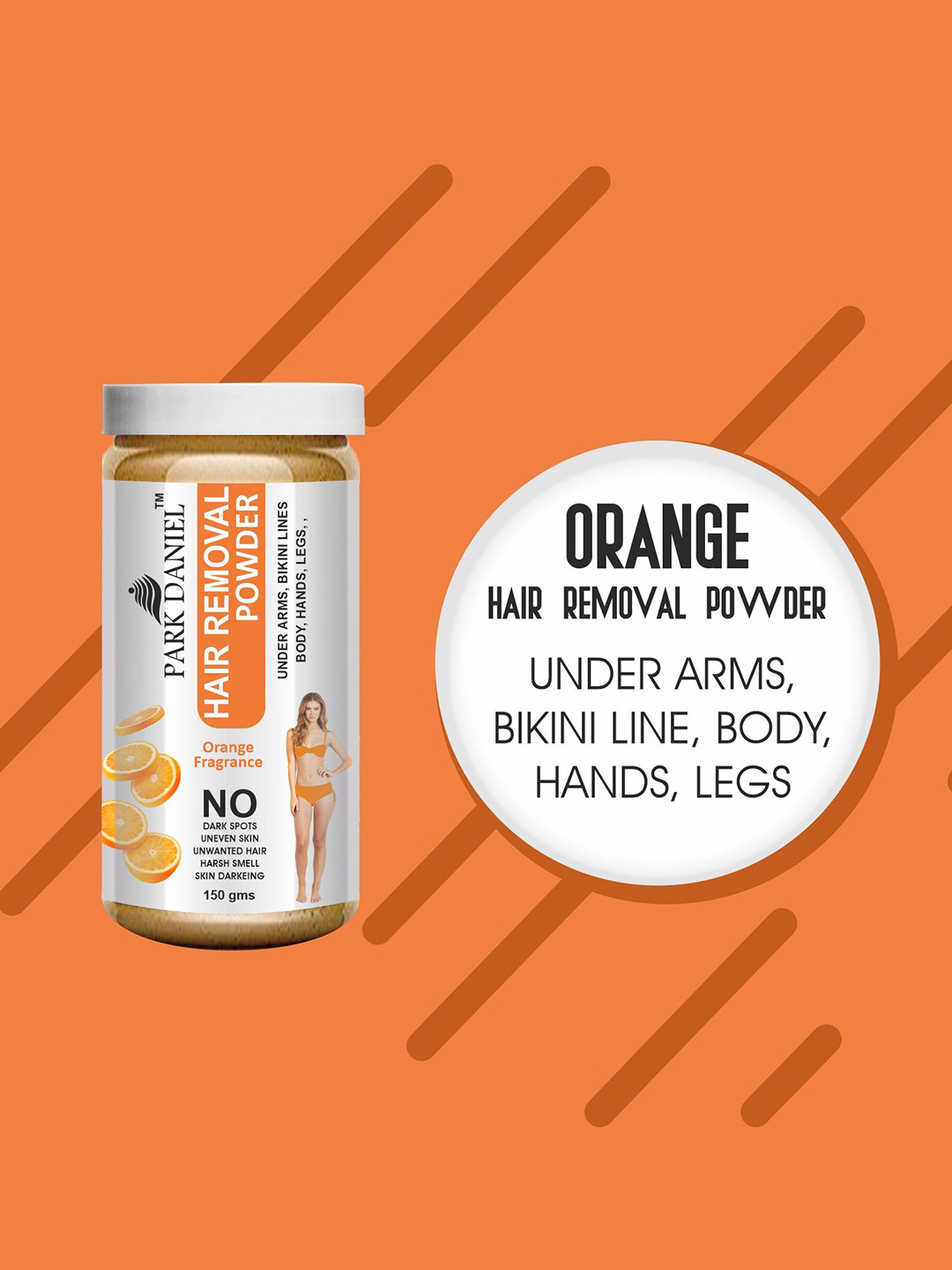 Park Daniel Herbal Hair Removal Wax Powder With Orange Fragrance - 150 g