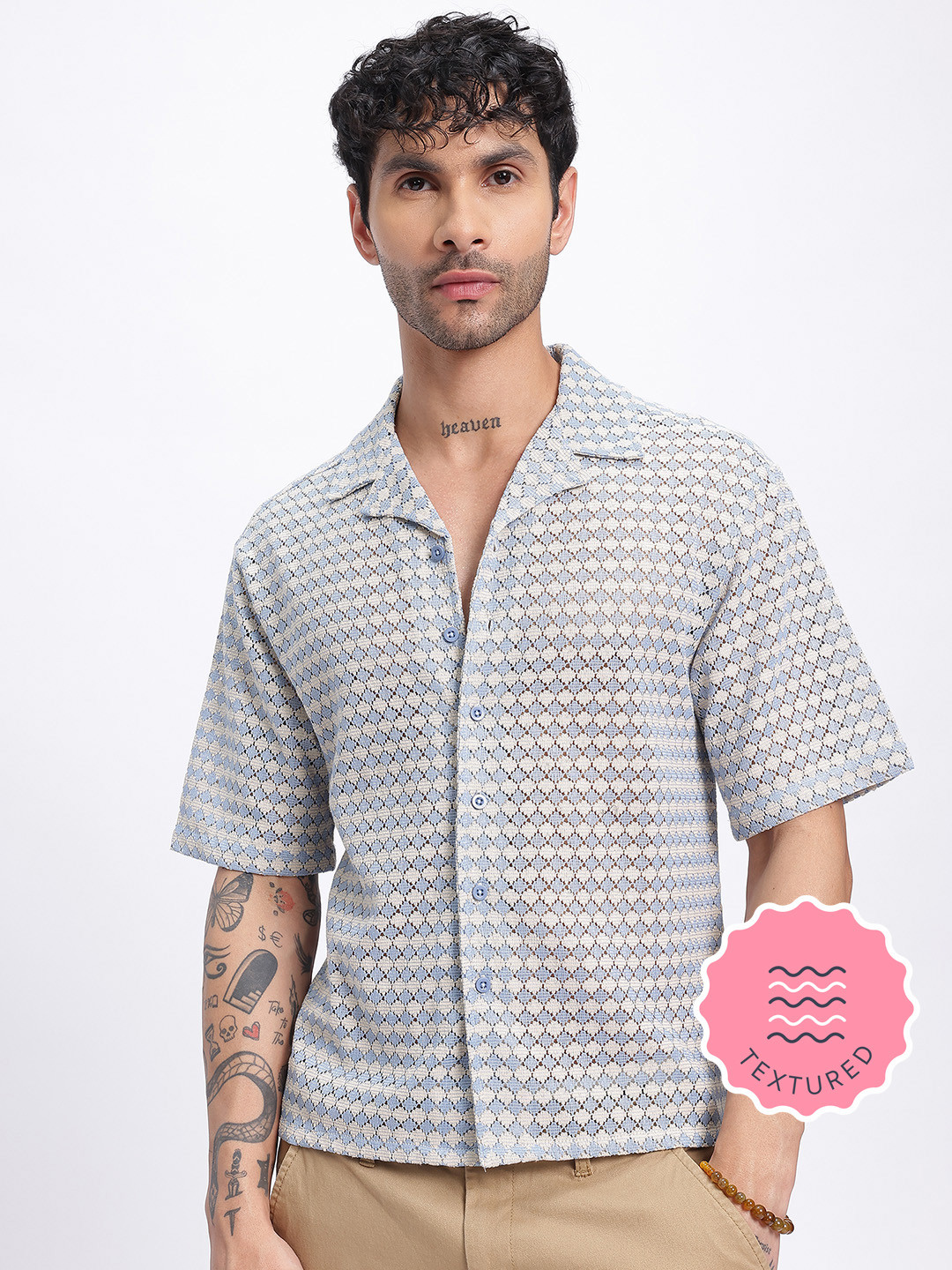 glitchez Relaxed Stitches Crochet Shirt