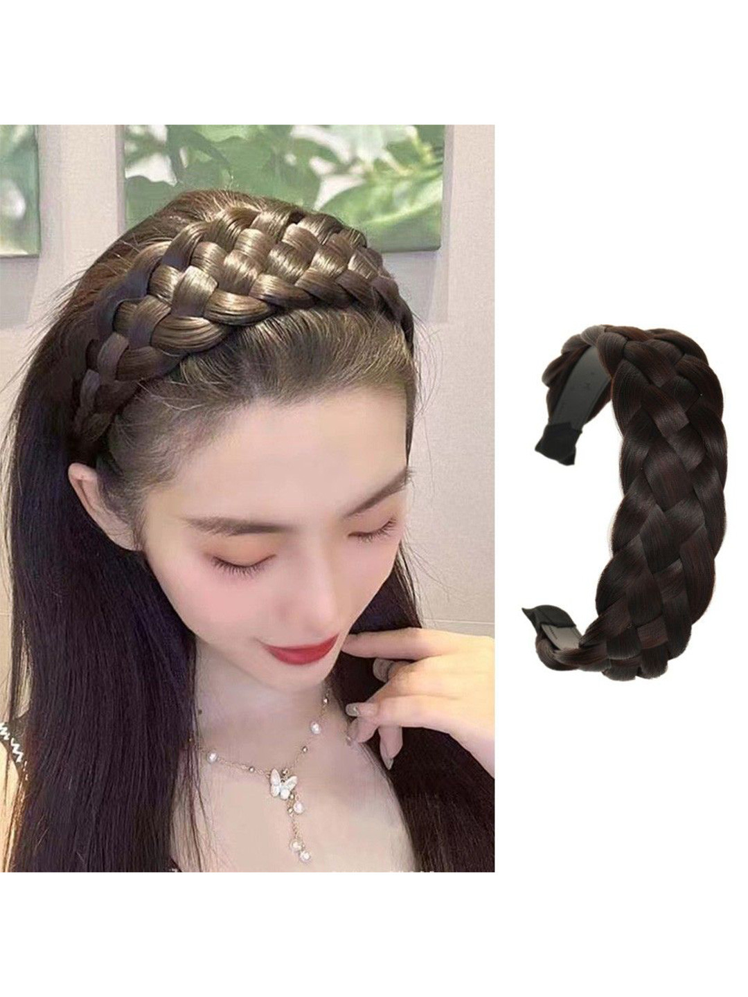 SAMYAK Women Braid Style Casual Hairband Hair Accessory
